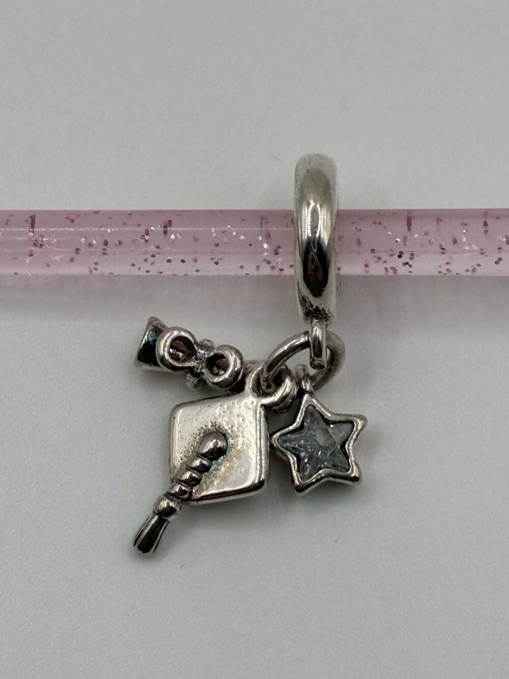 Pandora Sterling Silver Graduation Triple Dangle Charm 2024 (793240CZ)